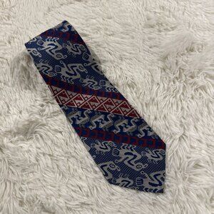 Villa Di Oro aztec neck tie made in italy geometric funky wearable art